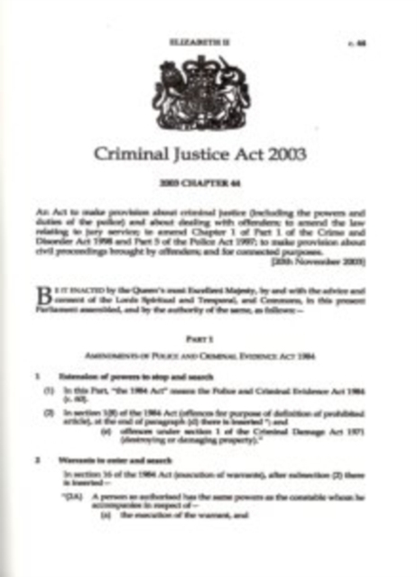 Criminal Justice Act 2003: Elizabeth II. Chapter 44