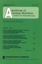 Archives of Animal Nutrition