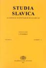 Studia Slavica Academiae Scientiarum Hungaricae