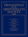 Proceedings of the Aristotelian Society
