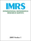 International Mathematics Research Surveys